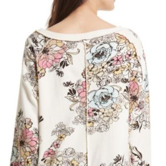 ⛔Sold⛔Free People Go On Floral Pullover Sweatshirt - Picture 3 of 7